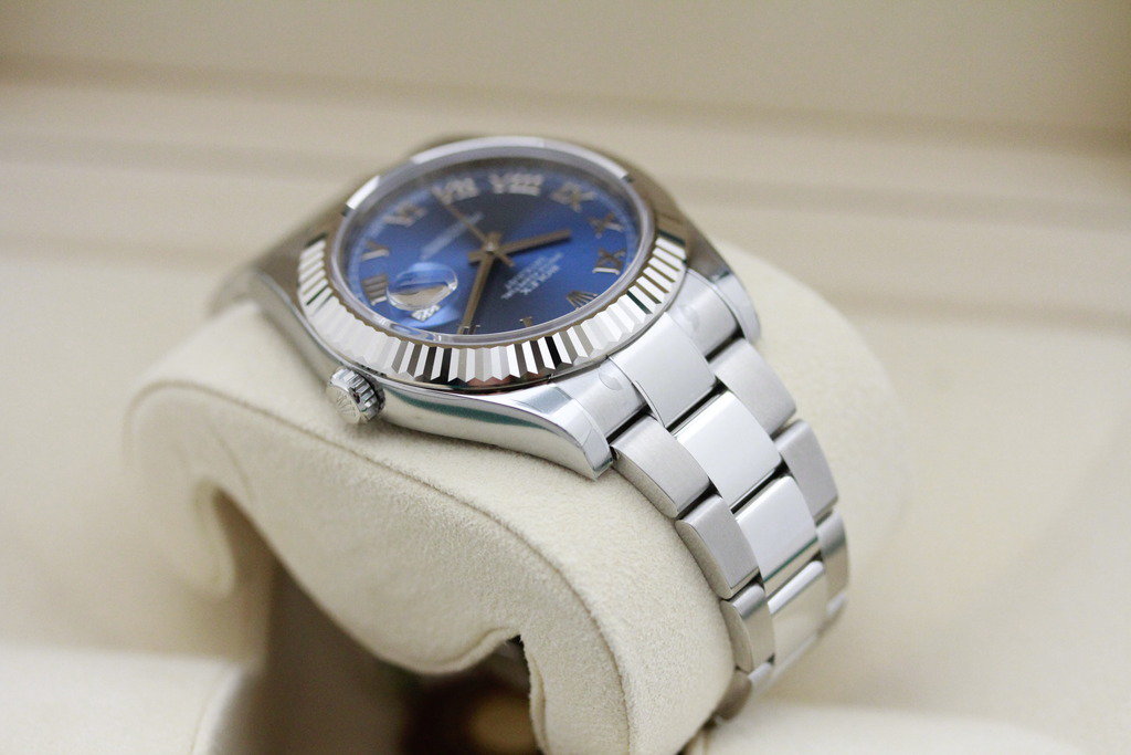 Montre Datejust II 41mm 116334 Bleu chiffres Romains