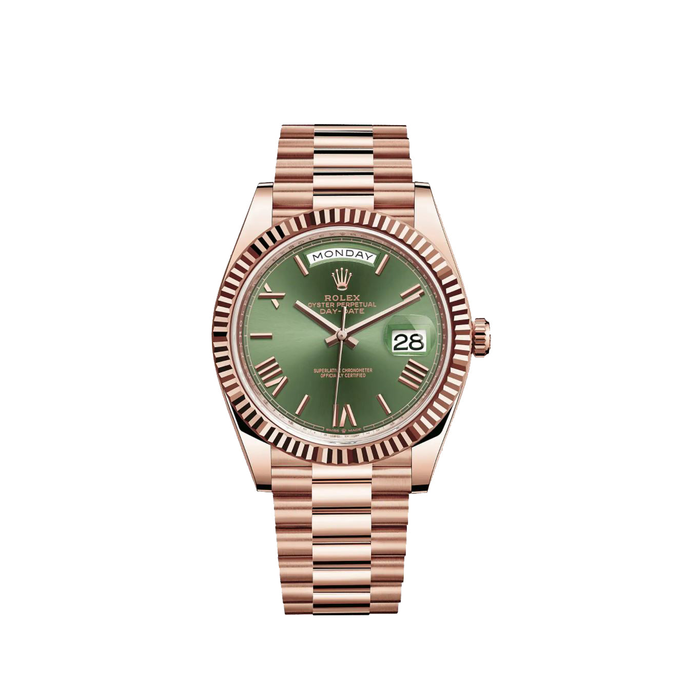 DayDate 40 Olive Rose Gold Pour Homme