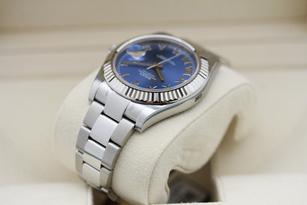 Montre Datejust II 41mm 116334 Bleu chiffres Romains