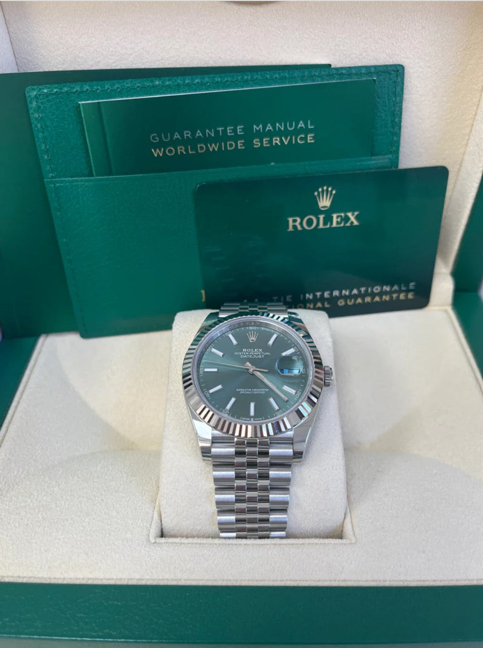 Datejust 41mm Mint Green jubilée Pour Homme